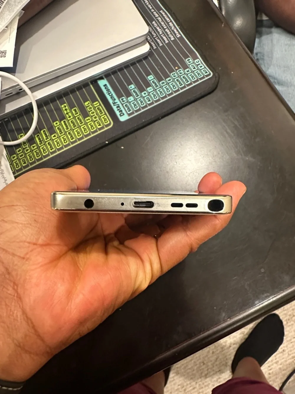 Motorola Black Smartphone with Center Punch-Hole Front Camera no stylus